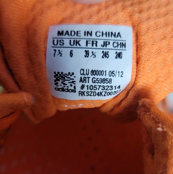 Adidas Climacool Vibrant Orange Women's Sneakers With Reflective Stripes Sz 7.5 - Picture 9 of 15